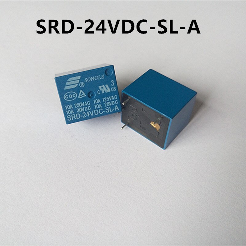5PCS SRD-05V 12V 24V 48VDC-SL-A PCB  SONGLE 250V 10A 4Pin  